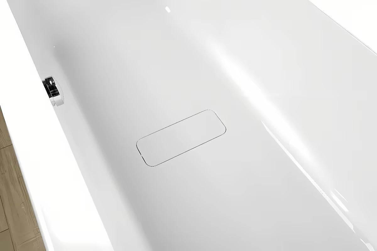 Pravokutna akrilna kada Polysan Marlene 170x80 cm s pokrovom odvoda, lijeva i desna