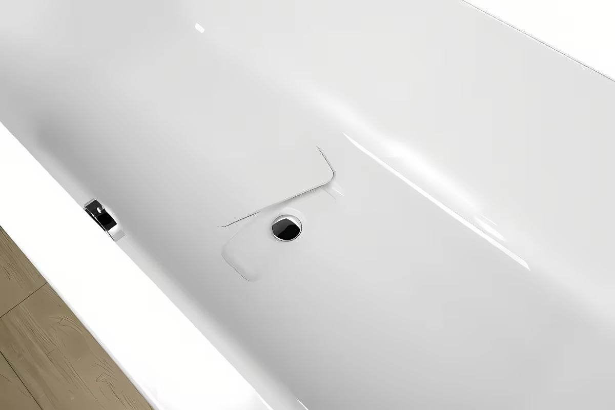 Pravokutna akrilna kada Polysan Marlene 170x80 cm s pokrovom odvoda, lijeva i desna