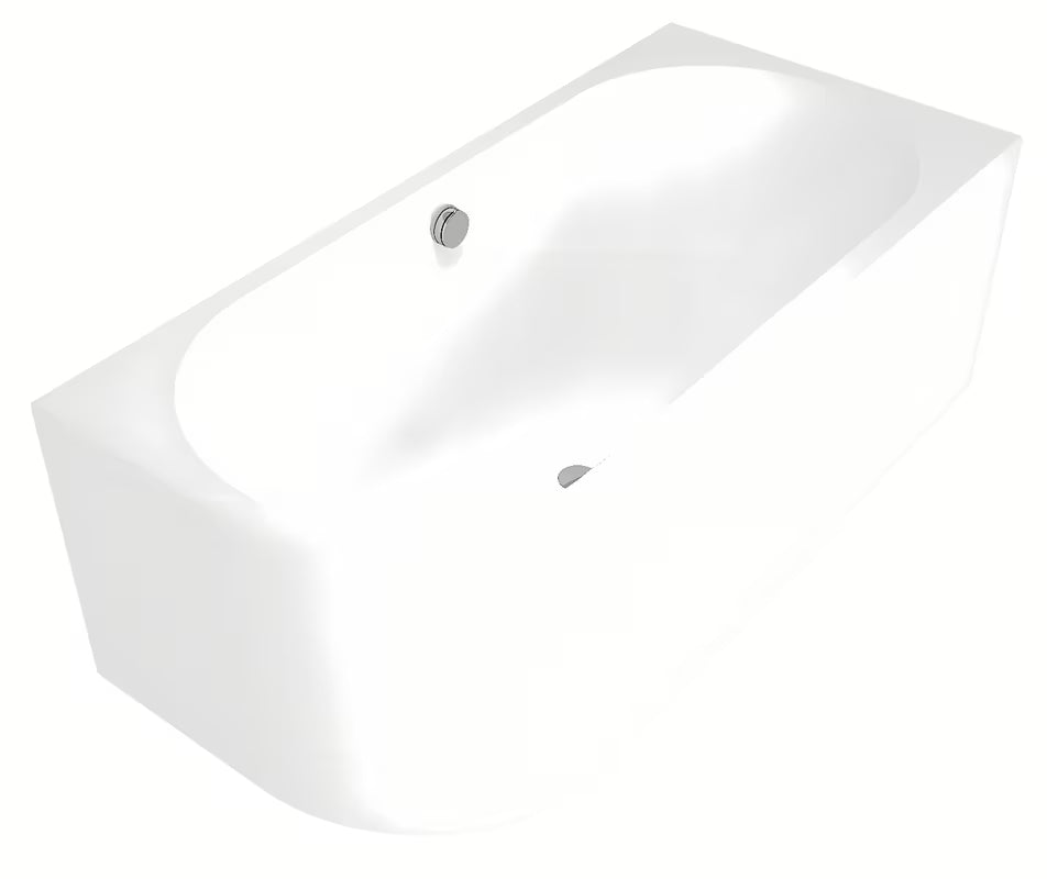 Samostoječi akrilna kada Polysan Monolith desna 180x75 cm s monolitnom oblogom