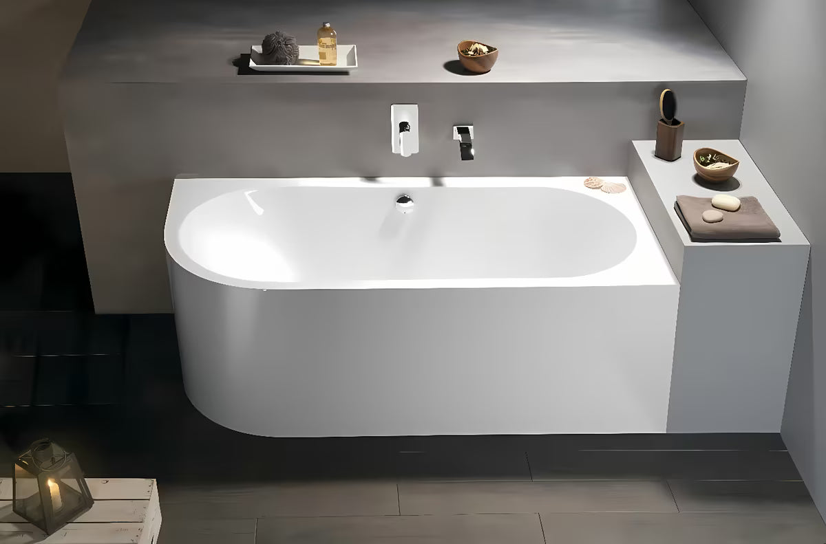 Samostoječi akrilna kada Polysan Monolith desna 180x75 cm s monolitnom oblogom