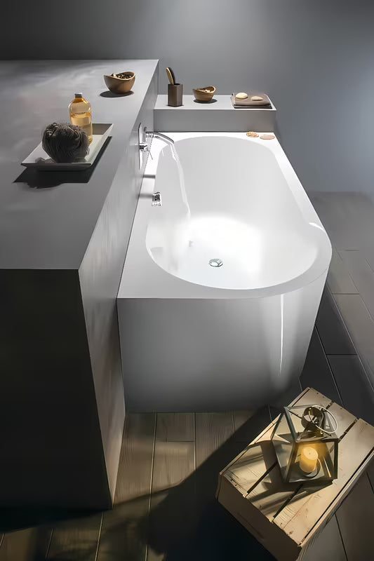 Samostoječi akrilna kada Polysan Monolith desna 180x75 cm s monolitnom oblogom