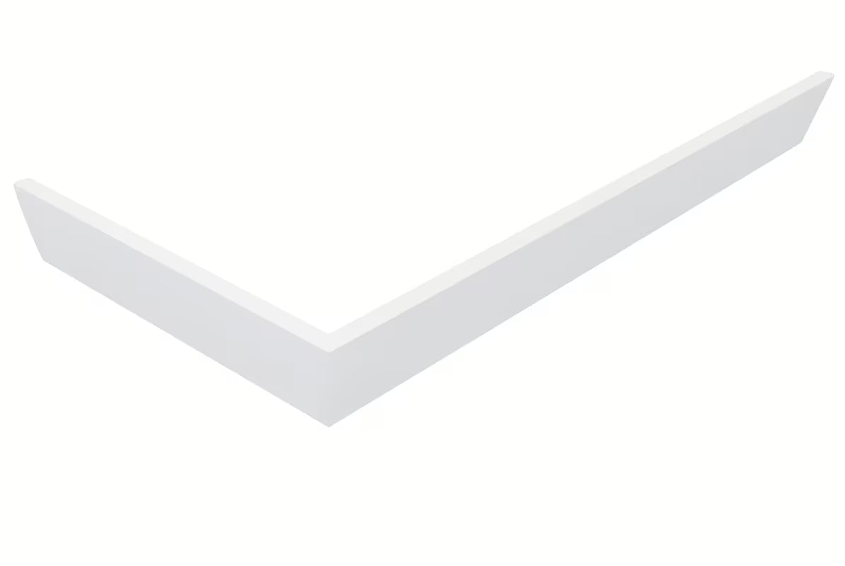 Bijeli desni kotni panel za tuš kadu Polysan pro za uredno prikrivanje prostora ispod kade.