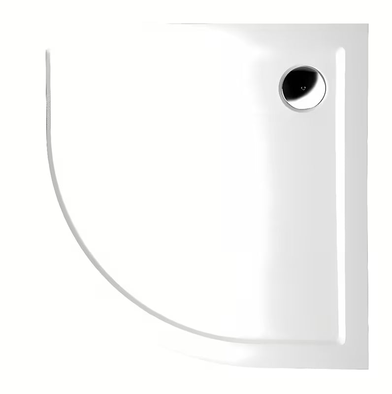 Polysan Sera polkrožna tuš kad 90x90 cm od lijevanog mramora u bijeloj boji