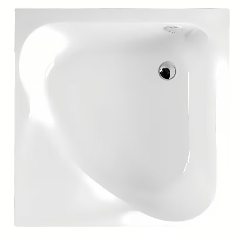 Bijela kvadratna tuš kad Polysan Carmen 90x90 cm od lijevanog akrila