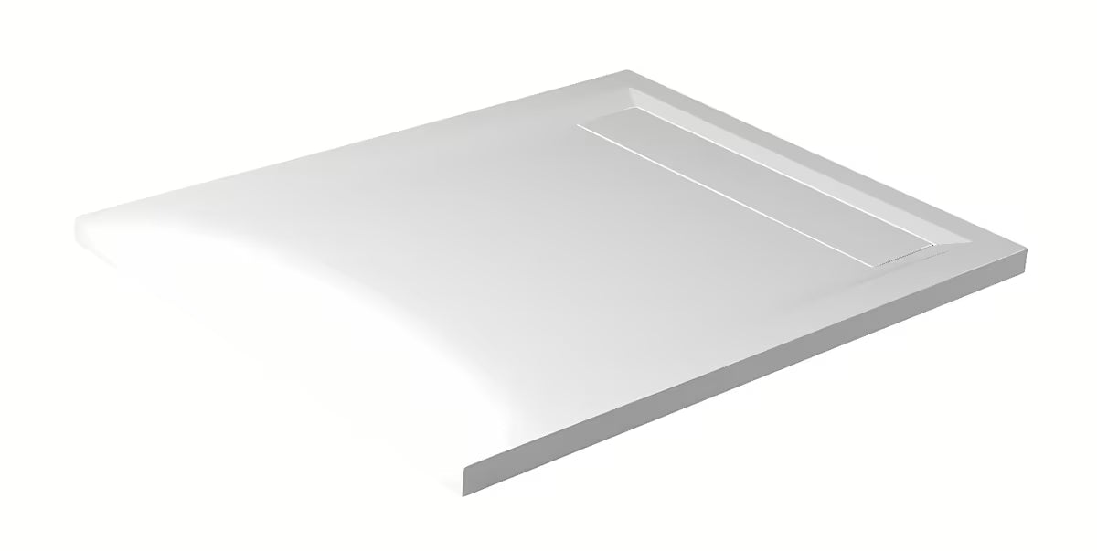 Bijela pravokotna tuš kad Polysan Varesa 100x80 cm od lijevanog mramora