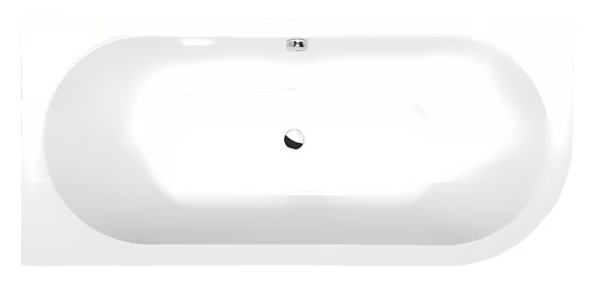 Leva asimetrična kad Polysan Viva L Monolith 170x75 cm iz litega akrila z monolitno oblogo.