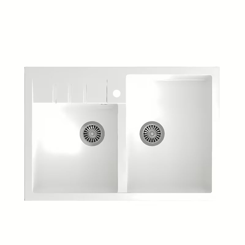 Bel granitni pomivalno korito Quadron Bill pro za delovni pult vgradnjo