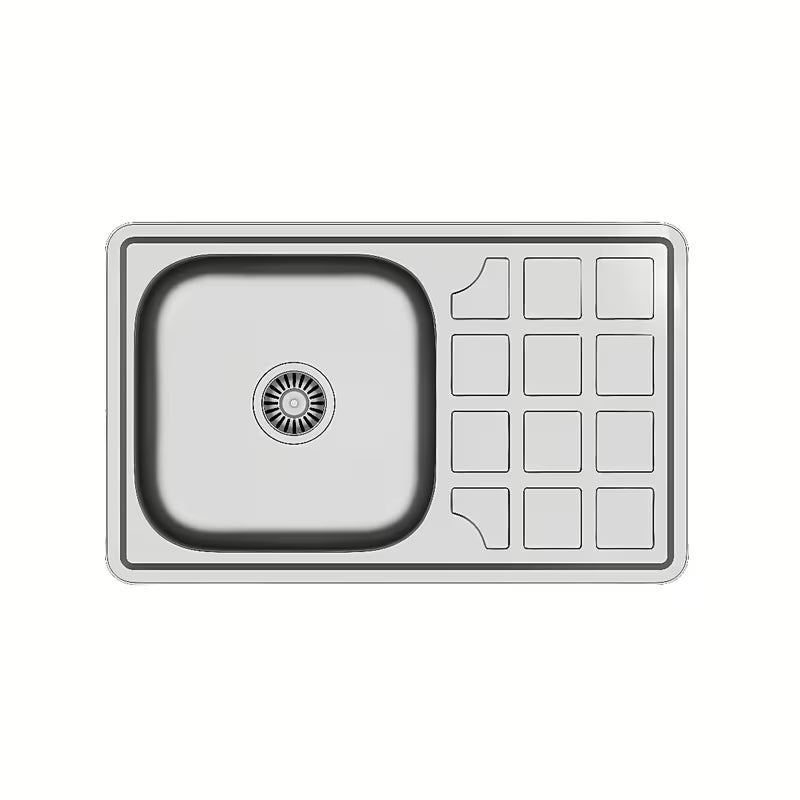 Inox pomivalno korito Quadron Louis z odcejalnikom pro za ugradnju za delovni pult