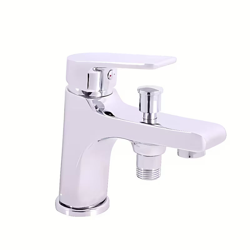 Enoročna stoječa armatura za kad Rav Slezak Colorado u krom izvedbi s preklopnikom.