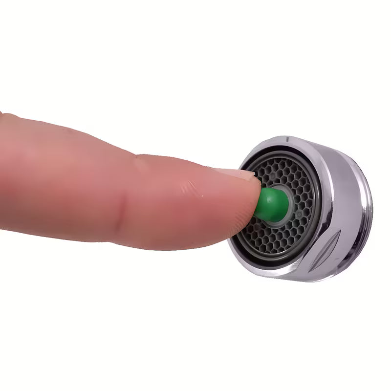 Varčni perlator RAV-Slezak Eco Push z zelenim gumbom pro za preklop pretoka