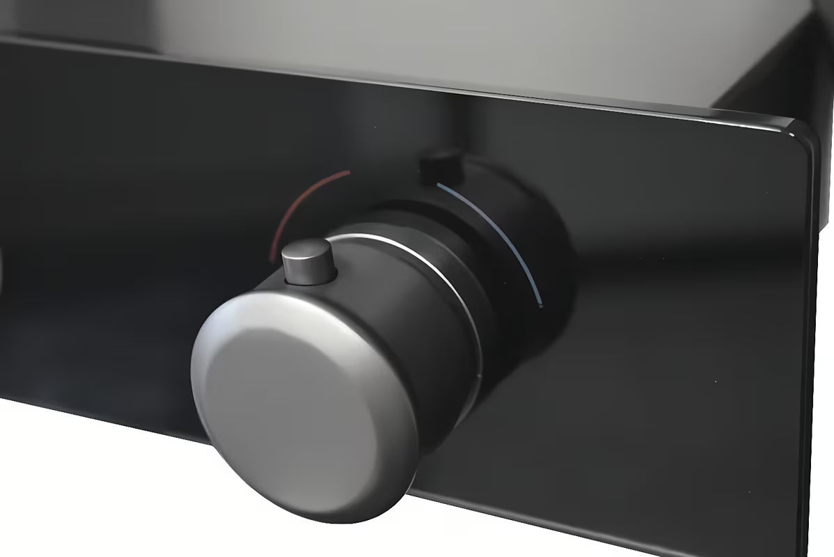Tušni sistem Rav Slezak metal grey z nadglavno prho ⌀ 300 mm in 3-položajno ročno prho