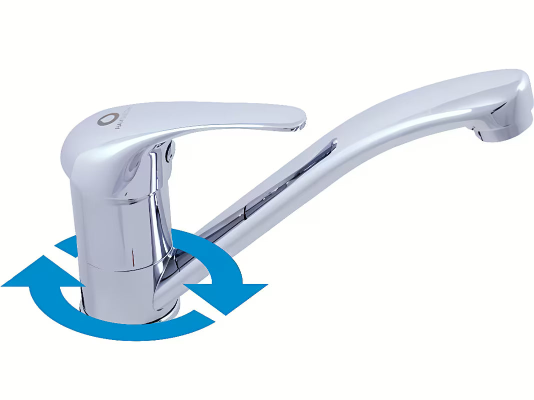 Kromirana stoječa armatura za umivalnik Rav Slezak Sázava s okretnim izljevom