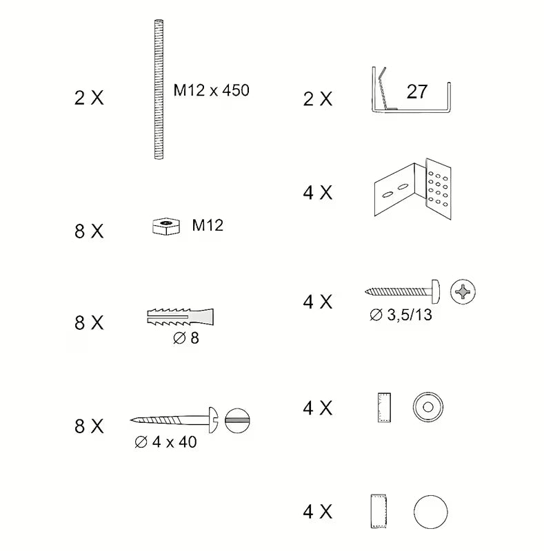 Set pro za pričvršćivanje akrilne obloge kade Ravak Avocado