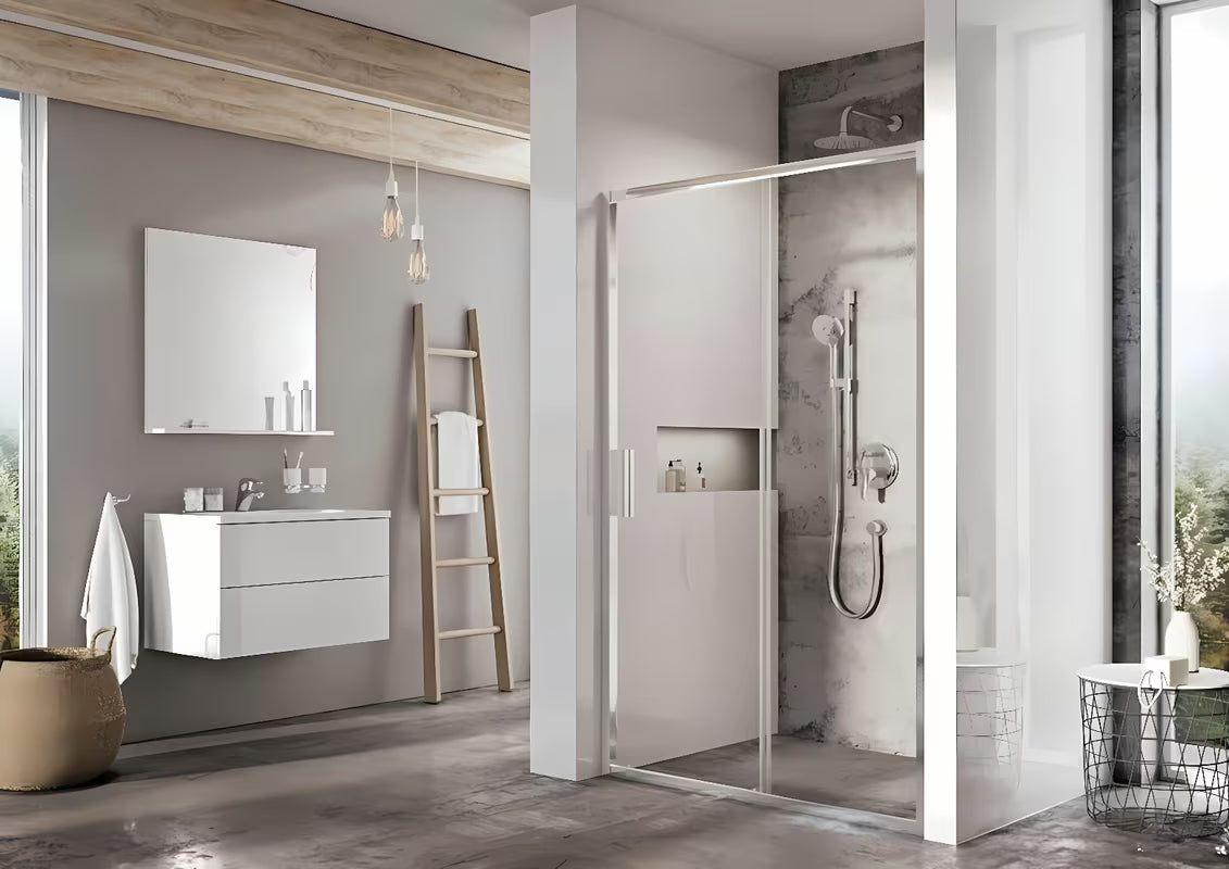 Drsno tuš vrata Ravak Blix Slim 120 cm u sjajnom kromu s prozirnim sigurnosnim staklom