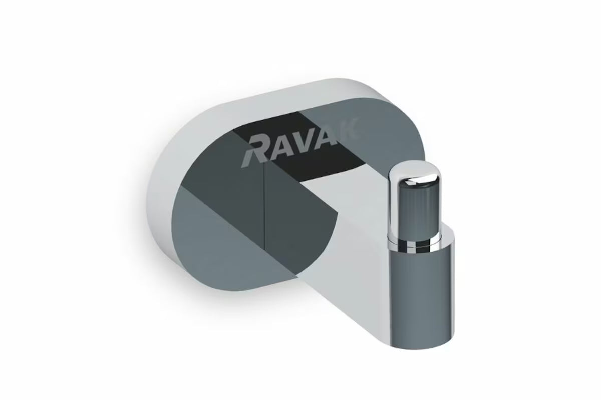 Ravak Chrome enojni kavelj v sijajnem kromu pro za obešanje brisač in kopalnega plašča
