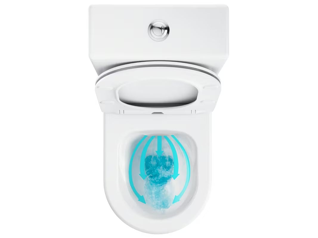 Bijeli samostoječi WC monoblok Ravak Elegant RimOff s wc desko mehko Zapiranje Soft Close i dvokoličinskim ispiranjem 3/6 l.