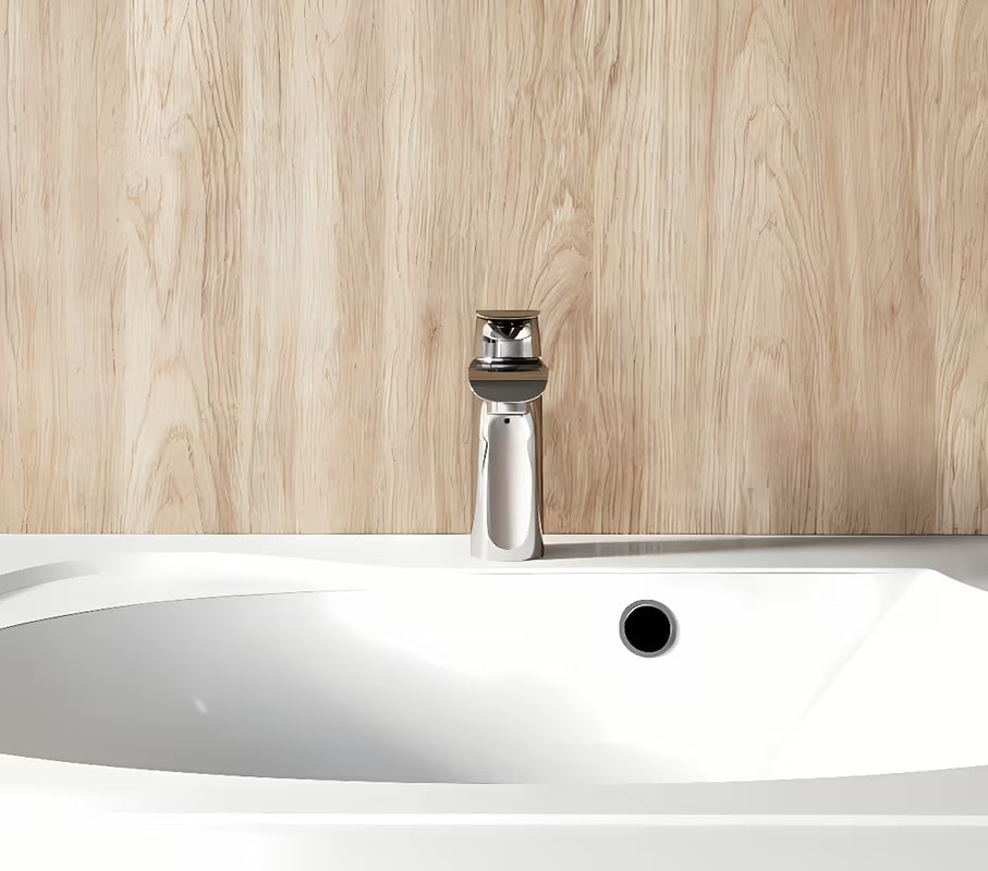 Stoječa armatura za umivalnik Ravak Flat u sjajnom kromu brez odtoka