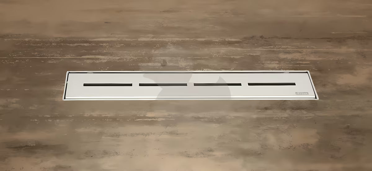 Nerjaveči kanaleta za tuš Ravak Runway 95 cm v sijajni izvedbi pro za prostostoječo montažo
