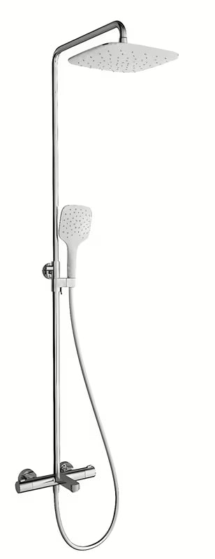 Ravak Termo 300 tušni sistem s termostatsko armaturo in nadglavno prho 25 cm v dizajnu Chrome