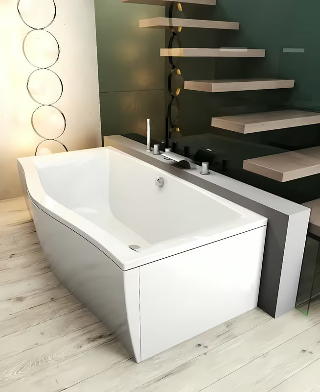 Kromirana baterija za kadu z dvema ročajema Ravak Chrome sa slapom i preklopnikom pro tuširanja