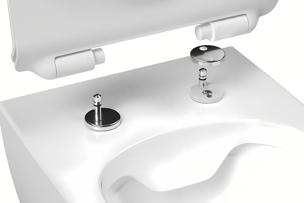 Bijeli WC deska Ravak Vita Slim od duroplasta sa sustavom mehko Zapiranje Soft Close pro i tihim spuštanjem