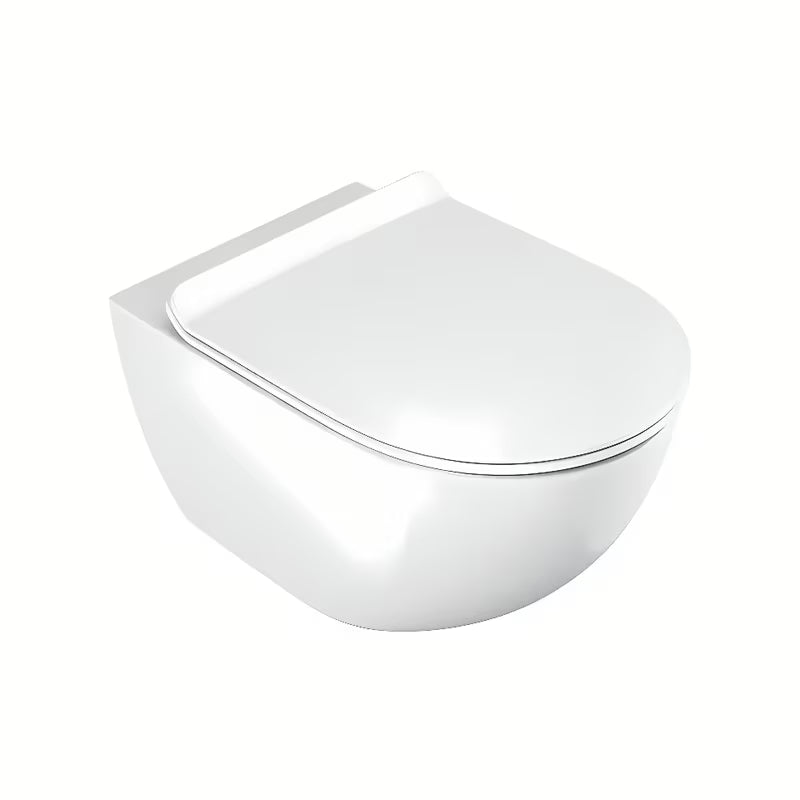 Bela viseča WC školjka Ravak Vita RimOff brez klasičnega splakovalnega roba s skritim pritrjevanjem EasyFix.