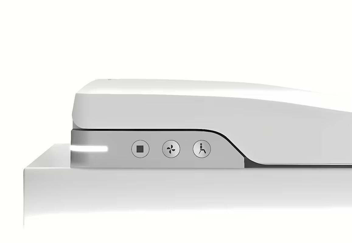 Viseča WC Školjka Roca Inspira In-Wash s integriranim bideom u bijeloj boji i Rimless izvedbi.