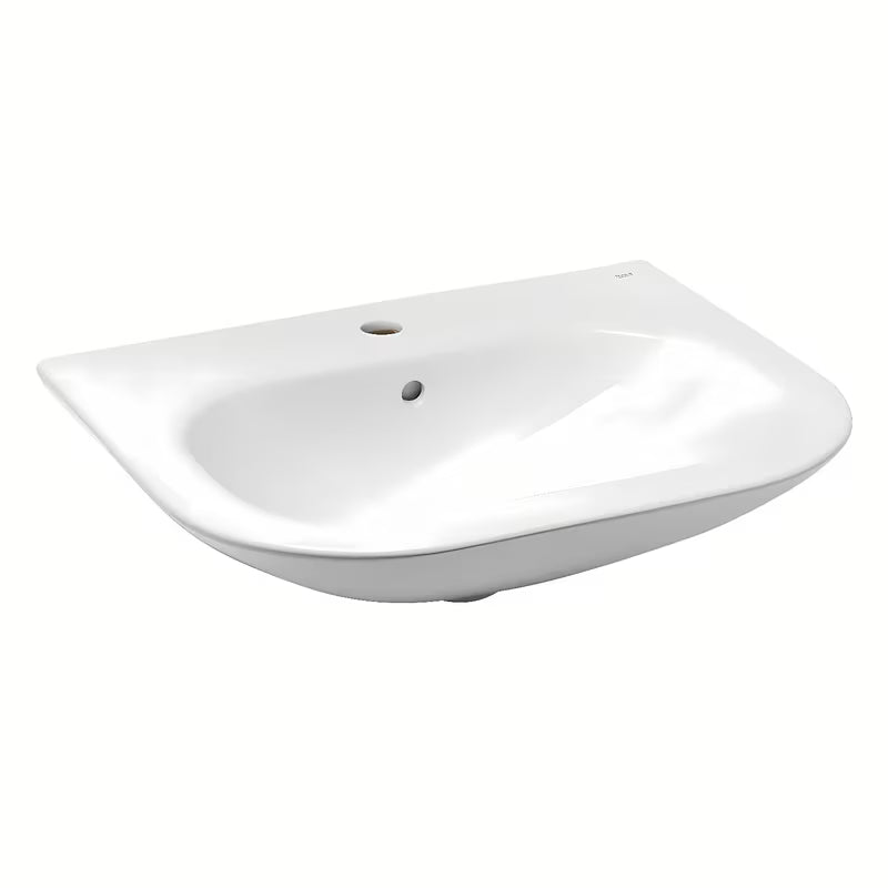 Keramički viseči umivalnik Roca Nexo bijeli s preljevom i otvorom pro za slavinu u sredini