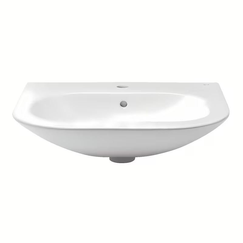 Keramički viseči umivalnik Roca Nexo bijeli s preljevom i otvorom pro za slavinu u sredini