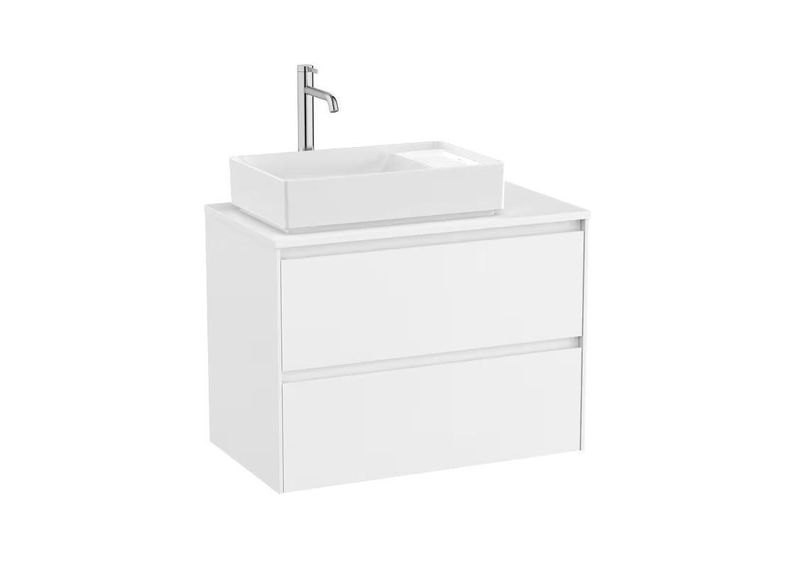 Bela viseča omarica pod umivalnikom Roca Ona 79,4x45,7x58,3 cm z mat površino