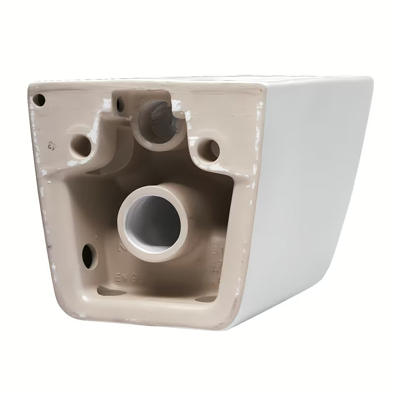 Bijeli viseča WC školjka Roca The Gap s Rimless izvedbom brez splakovalnega kroga i četvrtastim dizajnom