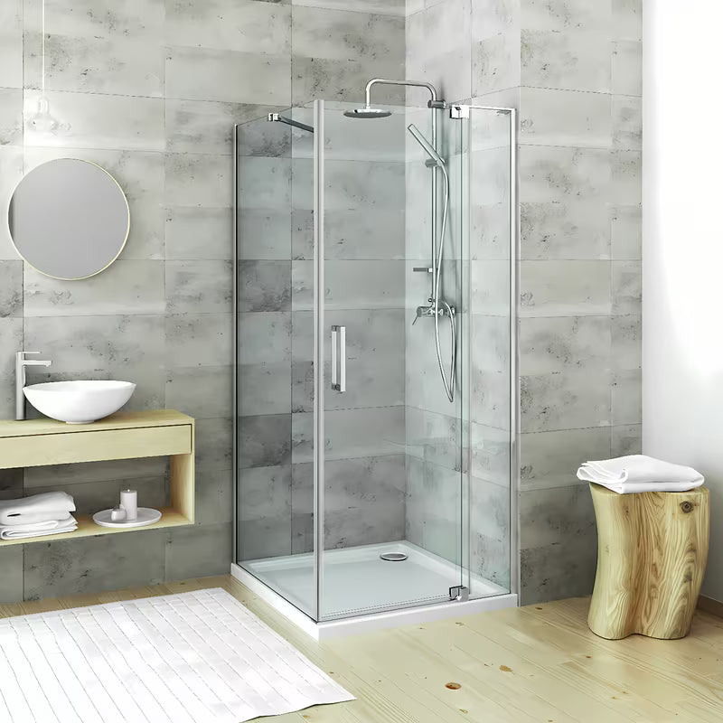 Roth Elegant Neo Line brezokvirni tuš vrata 90 cm v sijajnem kromu s prozornim steklom