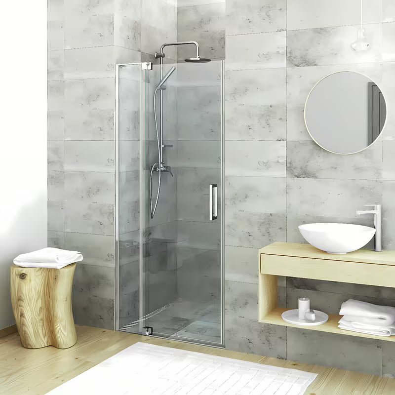 Roth Elegant Neo Line brezokvirni tuš vrata 90 cm v sijajnem kromu s prozornim steklom