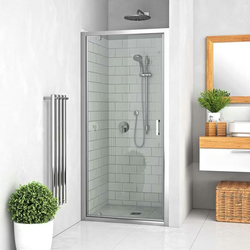 Tuš vrata Roth Lega Line 70 cm v sijajnem kromu s prozornim steklom za nišo