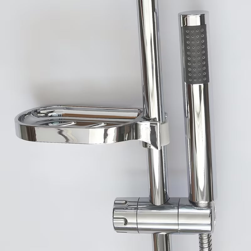 Tušni sistem Roth Selma Combi u izvedbi chrome s ručnim i nadglavnim tušem te jednoručnom slavinom.