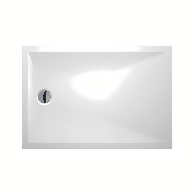 Bijela pravokutna nizka tuš kad Roth Marmo Neo Square-R 110x80 cm od lijevanog mramora