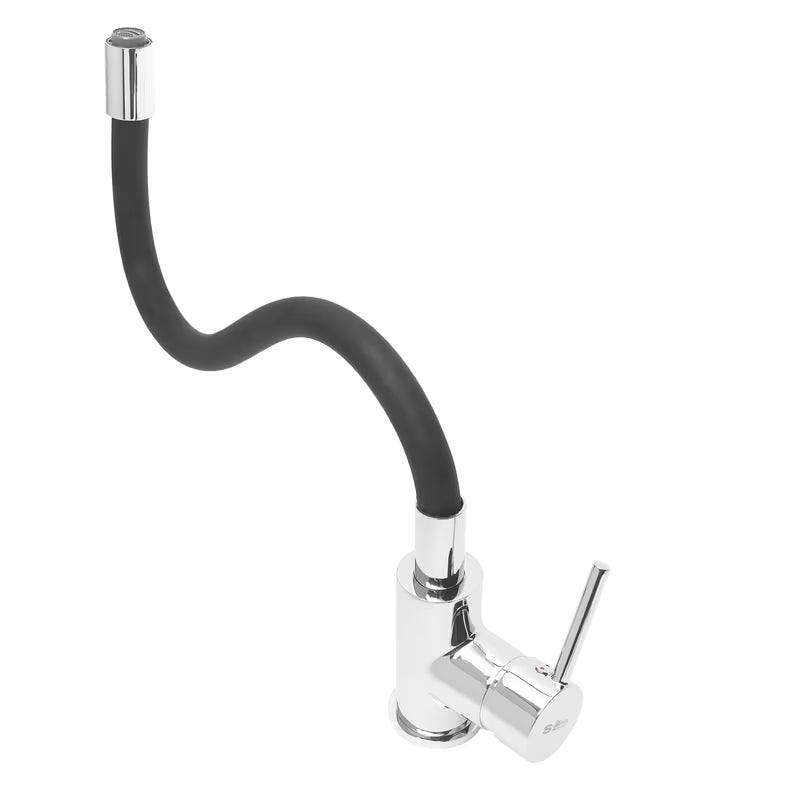 Armatura za Pomivalno Korito S-Line sa silikonskim flexi crijevom u crnoj mat i krom izvedbi.