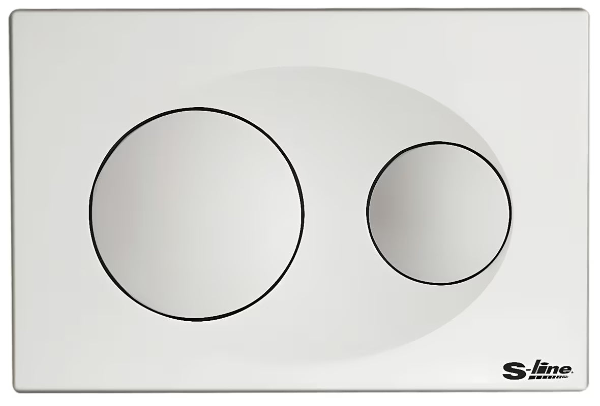Bijeli aktivirna tipka S-Line pro podometne splakovalniki s plastičnom ispunom