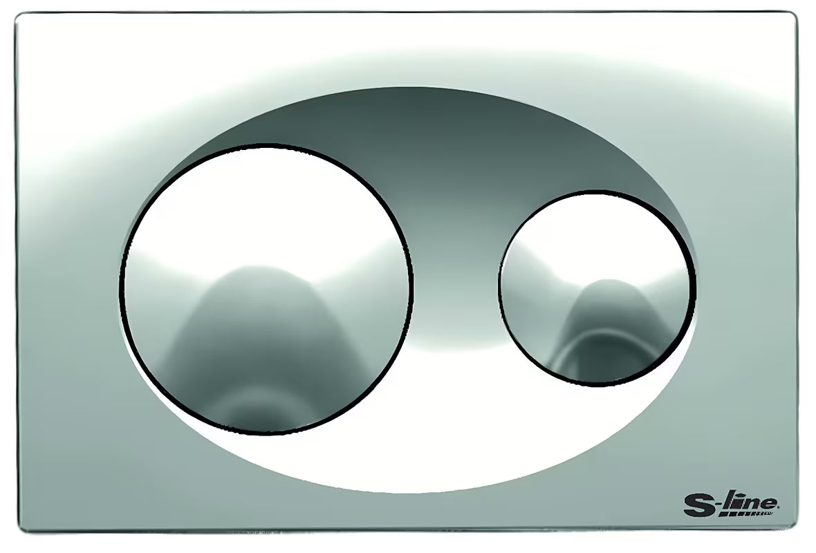 Kromirani aktivirna tipka S-Line od plastike pro podometne splakovalniki