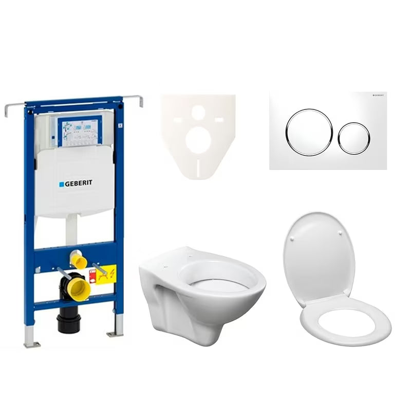 Viseči WC set S-line Pro z modulom Geberit Duofix, sedežem EASY2233 in tipko Sigma 20