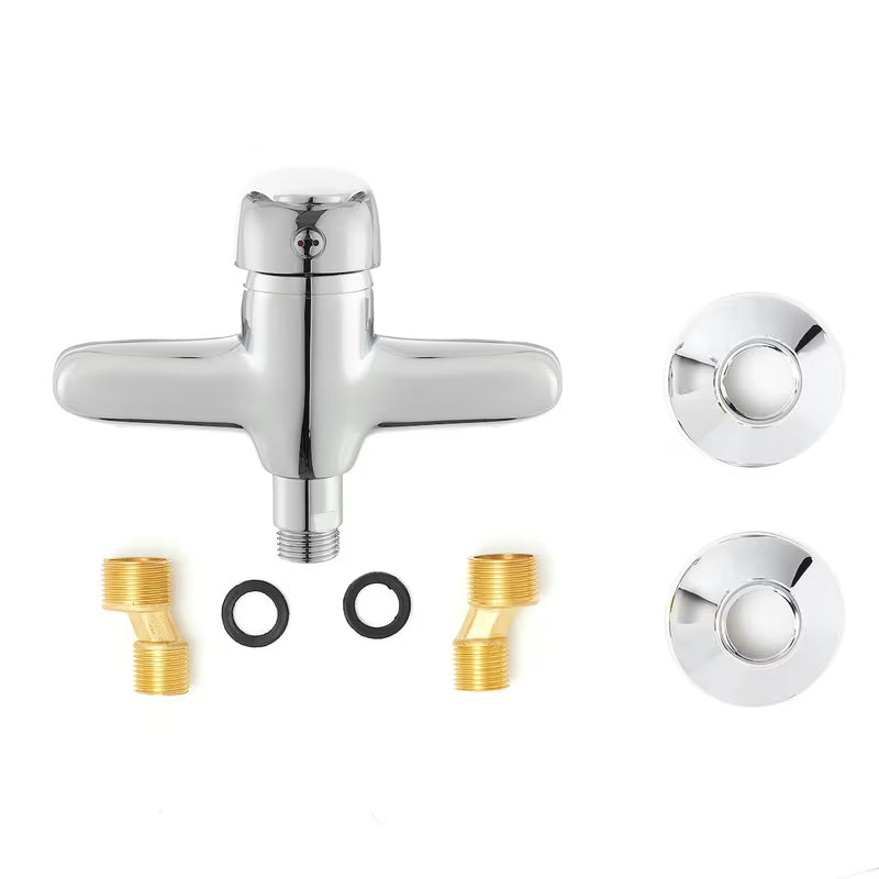 Stenska enoročna armatura za tuš S-Line Pro u sjajnom kromu s modernim zaobljenim dizajnom.