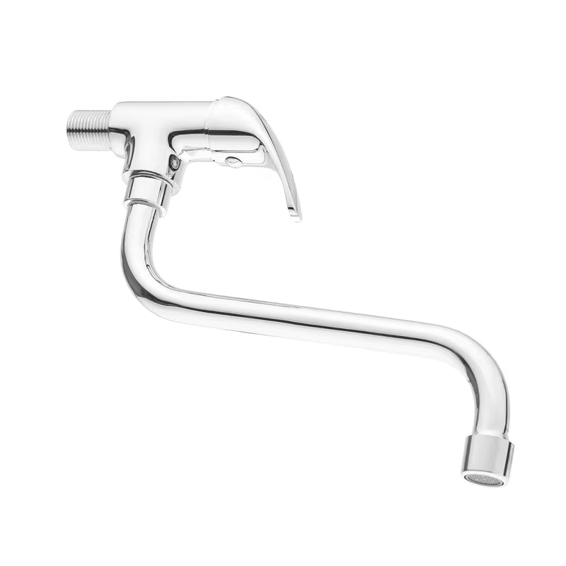 Kromirani stenski jednoručni ventil za umivalnik S-Line Pro z vrtljivim izlivom