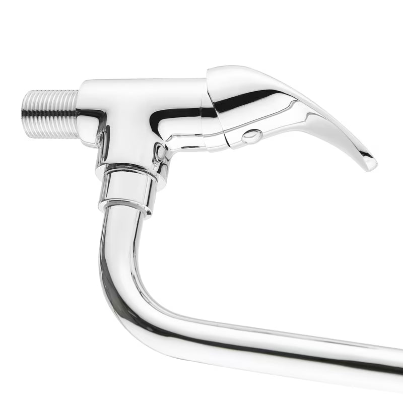 Kromirani stenski jednoručni ventil za umivalnik S-Line Pro z vrtljivim izlivom