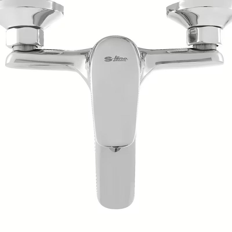 Enoročna stenska armatura za kad S-Line Pro u krom izvedbi sa zaobljenim dizajnom