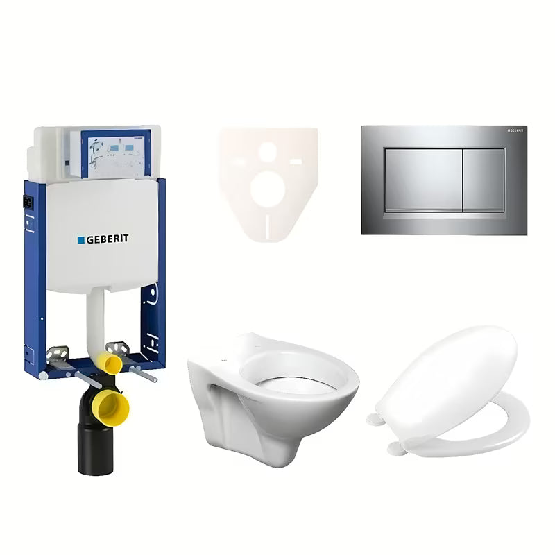 Viseči WC set S-Line Pro s modulom Geberit Kombifix, tipkom Sigma 30 i sjedalom URBAN