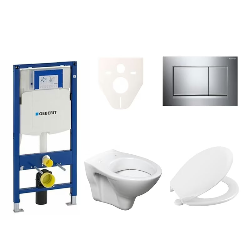 Viseči WC set S-line Pro s modulom Geberit Duofix, tipkom Sigma 30 i sjedalom URBAN