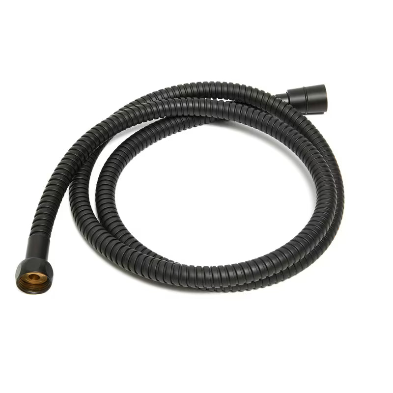 Crno cev za tuš S-Line od metala, duljine 150 cm z zaporo proti vrtenju.