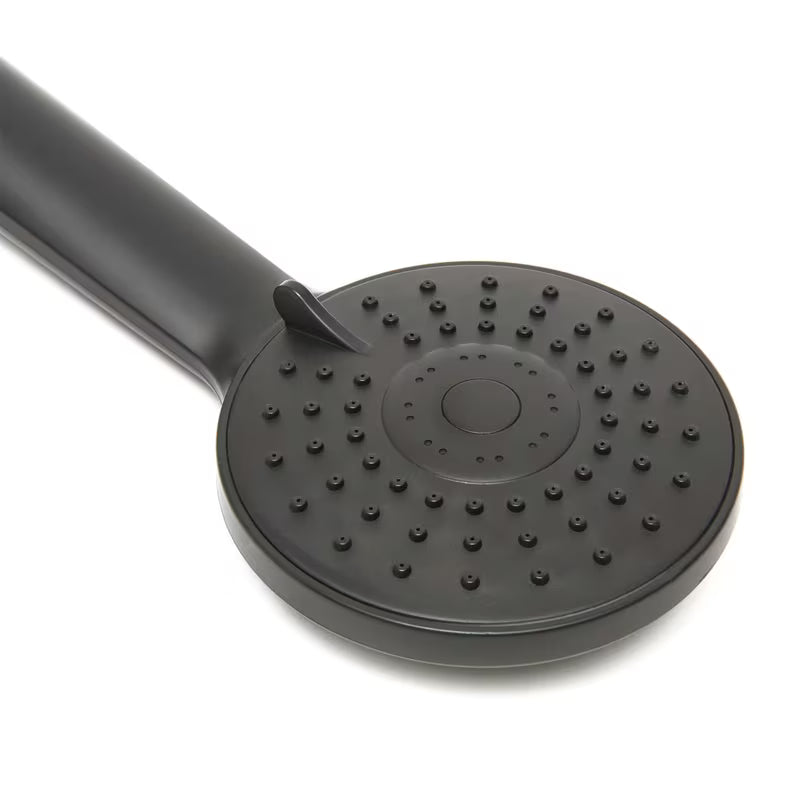 Ručni tuš ročka S-Line Pro u mat crnoj izvedbi s okruglim dizajnom i tri vrste mlaza