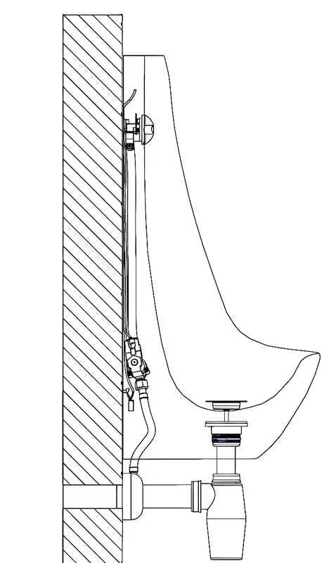 Bijeli keramički pisoarji Sanela Domino s infracrvenim senzorom i automatskim ispiranjem
