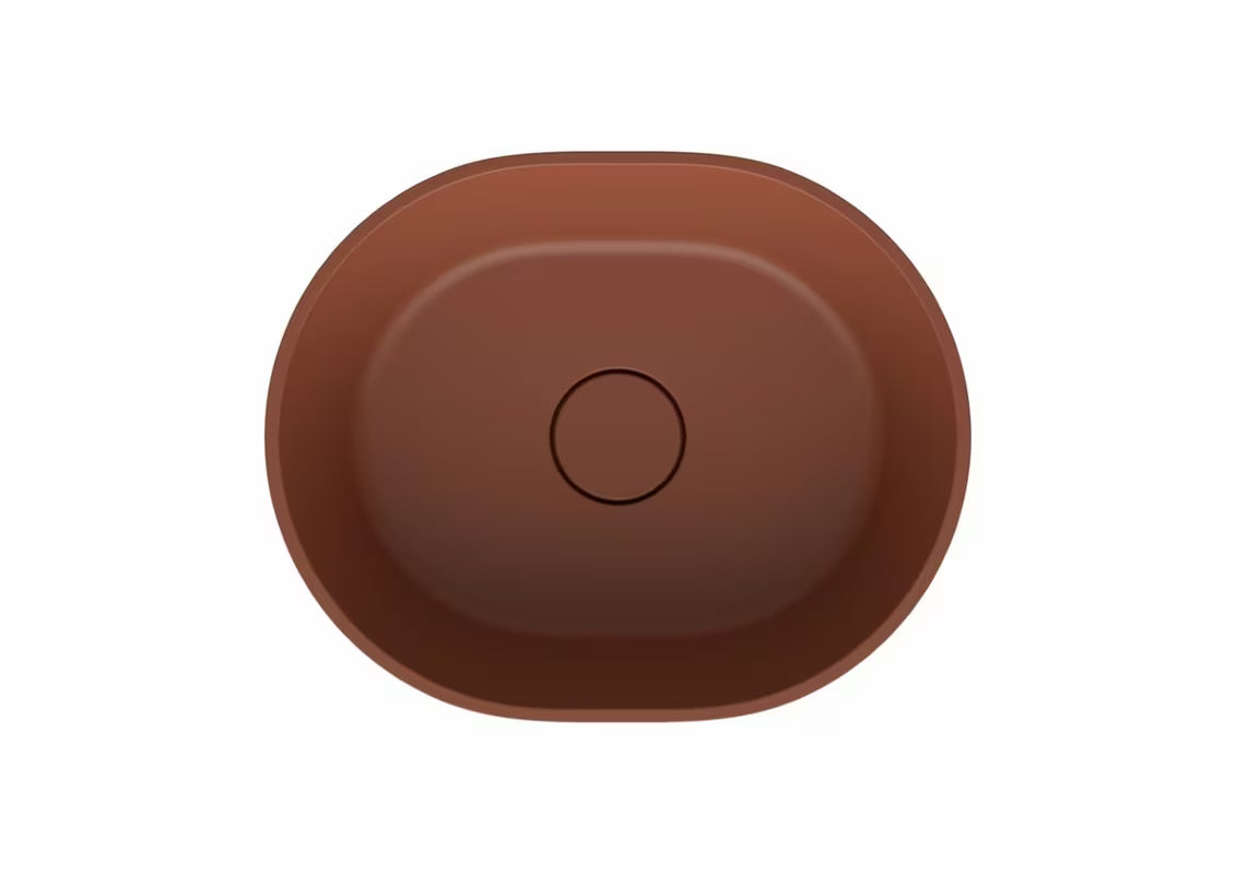 SAT Aula umivalnik na ploščo od lijevanog mramora u boji cooper brown, 47x38 cm